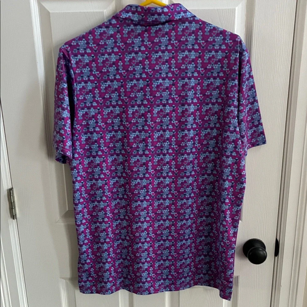 Bogey Bros- Vibrant Purple and Blue Polo Shirt- sz M - Picture 7 of 7
